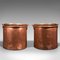 Antique English Copper Fireside Baskets, Set of 2 2