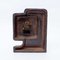 Brown Stained Ceramic Brutalist Table Clock, 1970s, Image 2