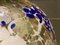 Milky-White Sphere Lamp in Murano Glass with Blue and Gold-Leaf Murrine from Simoeng 2