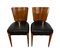 Set of Czech H214 Chairs in Walnut & Faux Leather by J. Halabala, 1930s 1
