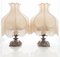 Victorian Table Lamps with Fringe Lampshades, Set of 2, Image 8