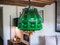 Large Scandinavia Pull Down Hanging Light in Green Glass by Helena Tynell for Flygsfors, 1960s 5