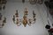 Mid Century Brass Chandeliers from Lumi, Set of 2 5