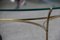 Round Mid-Century Italian Brass & Glass Coffee Table 5