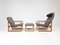 Danish 2256 & 2254 Oak Sled Lounge Chairs with Footstool by Børge Mogensen for Fredericia Stolefabrik, 1956, Image 7