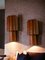 Large Glass Tube Terracotta Colored Sconces, 1970s, Set of 2, Image 4