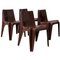 Model B 1171 Brown Chairs by Helmut Bätzner for Bofinger, 1969, Set of 4, Image 1