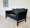Vintage Mid-Century Danish Two-Seat Sofa in Black Leather by Svend Skipper, 1965, Image 2