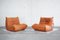 Togo Chair in Cognac Leather by Michel Ducaroy for Ligne Roset, 1980s 2