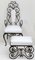 Iron Armchairs with Footstools, 1940s, Set of 4, Image 3