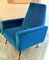 Vintage Italian Armchair in Velvet Ottanio Color 4