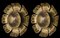 Brutalist Brass Wall Sconces Flower by Holm Sørensen & Co, Denmark, 1960s, Set of 2, Image 11