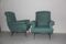 Mid-Century Italian Green Armchairs, Set of 2 5