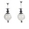 Chromed Metal and Glass Lamps, Italy, 1960s, Set of 2, Image 1