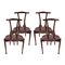 Spanish Ash & Leather Gaulino Chairs by Oscar Tusquets, 1987, Set of 4 1