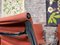 EA 108 Stühle aus Aluminium in Hopsak Orange von Charles & Ray Eames für Vitra, 4 . Set 20
