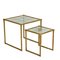 Coffee Tables in Brass and Glass, 1980s, Set of 2 1