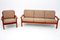 Danish Sofa and Lounge Chair in Teak by Juul Kristensen from Glostrup, 1960s, Set of 2 7