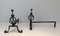 Wrought Iron Andirons, 1940s, Set of 2 5