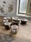 Anthropomorphic Ceramic Teapot, Cups and Bowl, 1950s, Set of 13 14