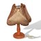 Mid-Century Portuguese Table Lamp in Straw and Wood, 1960s, Image 1