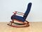 Navy Blue Rocking Chair, 1960s 3