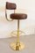 Vintage Golden Bar Stools by Börje Johanson for Johanson Design, Set of 5 9