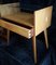 Vintage German Console in Light Walnut with Glass Shelf, 1960s 8