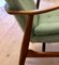 Sillón Mid-Century de madera curvada en verde, Imagen 5