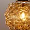 Large Vintage Bubble Pendant Lamp in Amber Glass by Helena Tynell for Limburg, Image 4