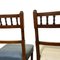 Antique Carved Oak Chairs on Wheels, Set of 4 6