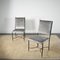 Regency Gray Velvet Chairs in Iron Structure with Brass attributed to Luigi Caccia Dominioni, 1960s, Set of 2 11