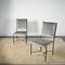 Regency Gray Velvet Chairs in Iron Structure with Brass attributed to Luigi Caccia Dominioni, 1960s, Set of 2, Image 11