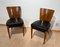 Czech H214 Chairs in Walnut & Faux Leather by J. Halabala, 1930s, Set of 2 14