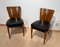 Czech H214 Chairs in Walnut & Faux Leather by J. Halabala, 1930s, Set of 2, Image 14