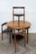 Ausziehbarer Roulette Esstisch & Vier Stühle von Hans Olsen für Frem Rojle, 1950er 2