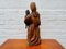 Vintage Frau und Kind Skulptur aus geschnitztem Holz 15