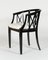 Black & White Armchairs from Wiener Werkstätten, 1950s, Set of 4 4