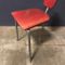 Vintage Red Leatherette Tripod Side Chair, 1960s, Image 16