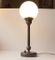 Lampe de Table Art Déco en Laiton et en Verre Opalin de Fog & Morup, Danemark, 1930s 6