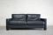 Vintage Swiss DS 17 Black Leather Sofa from de Sede 1