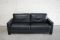 Schwarzes Schweizer Vintage DS 17 Ledersofa von de Sede 2