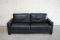 Vintage Swiss DS 17 Black Leather Sofa from de Sede 2