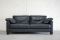 Vintage Swiss DS 17 Black Leather Sofa from de Sede 3