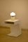 Lampe de Bureau Mushroom Mid-Century en Verre Blanc, 1970s 7