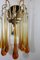 Waterfall Wall Lamps in Brass with Amber-Colored Murano Glass Drops, 1960s, Set of 2 5