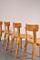 Mid Century Dining Chairs by Alvar Aalto for Artek, 1950s, Set of 4 3
