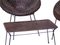 Mid-Century Italian Rattan Armchairs & Table Set, 1950s 7