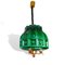 Large Scandinavia Pull Down Hanging Light in Green Glass by Helena Tynell for Flygsfors, 1960s 4