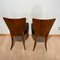 Czech H214 Chairs in Walnut & Faux Leather by J. Halabala, 1930s, Set of 2 8